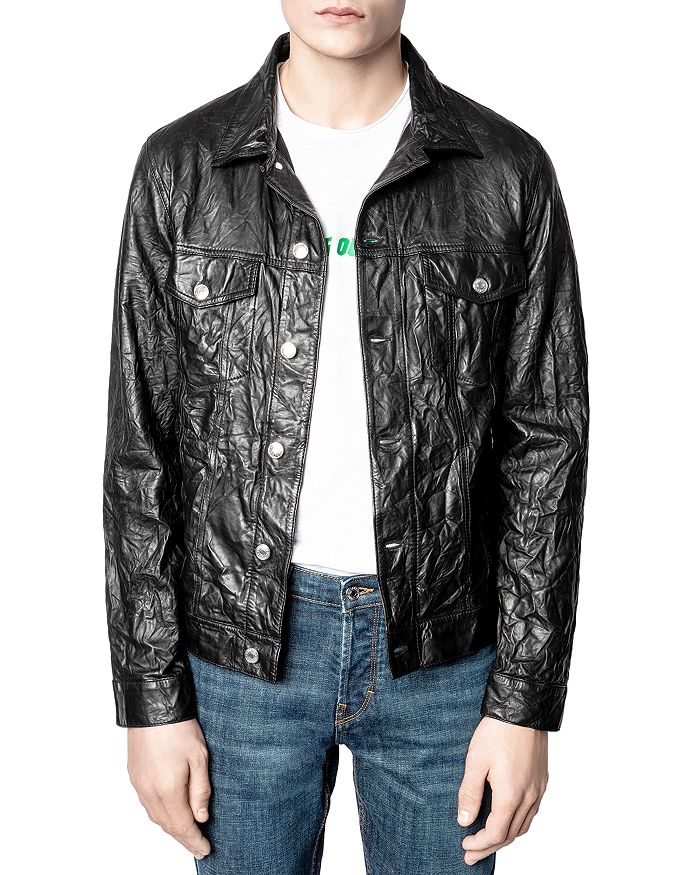 

Куртка из мятой кожи Zadig & Voltaire, черный