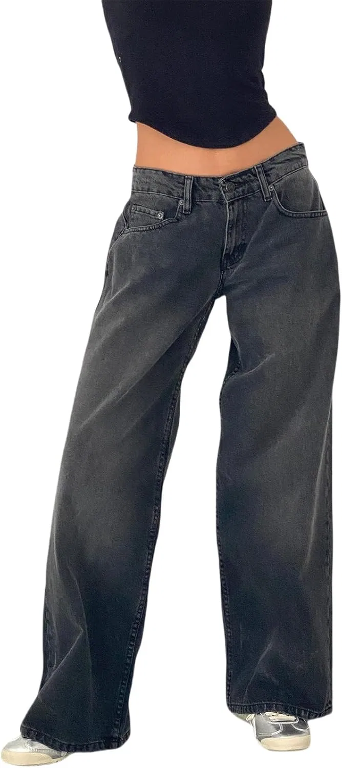 Джинсы прямые широкие бойфренды Smoky Gray