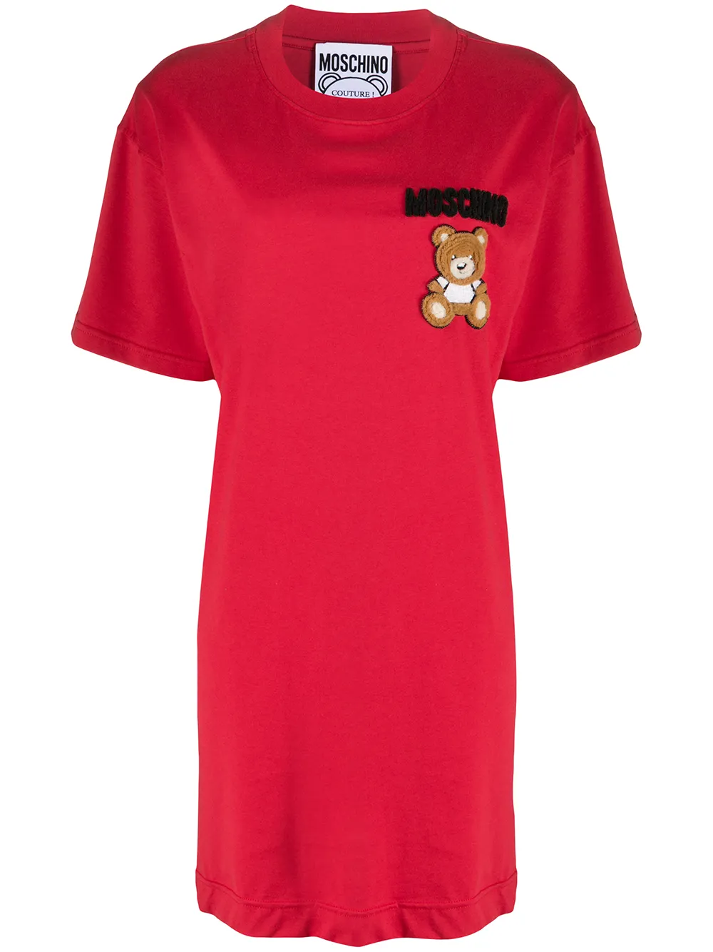 

Платье-футболка с логотипом Moschino, красный