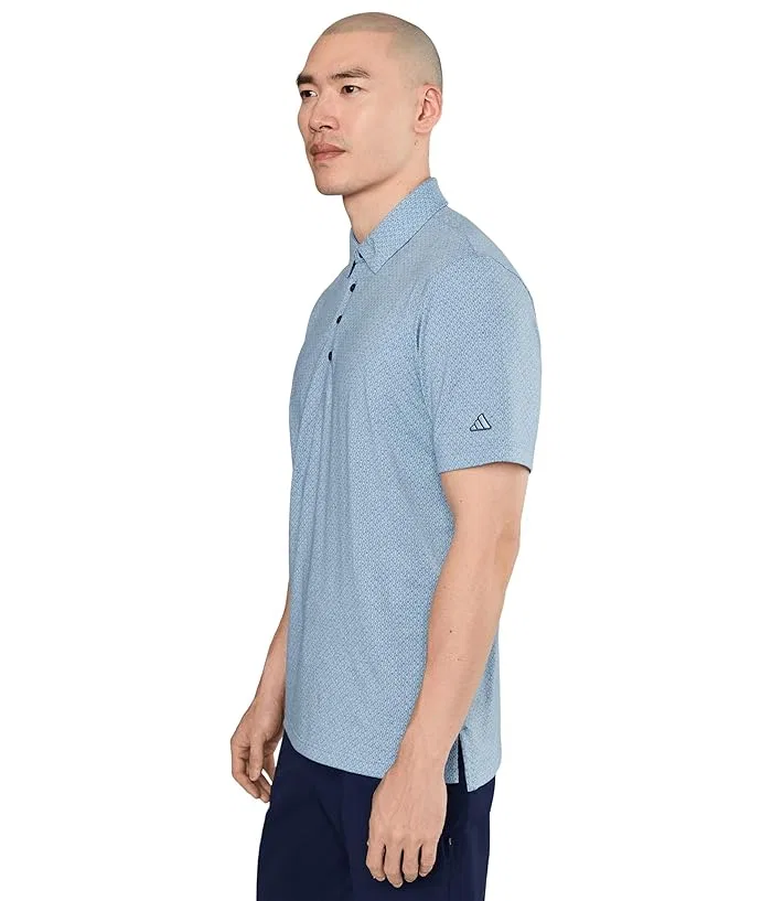 Поло Adidas Golf Ultimate365+ Go-To Print, Dusky Petrol/Crystal Sky — фото 3