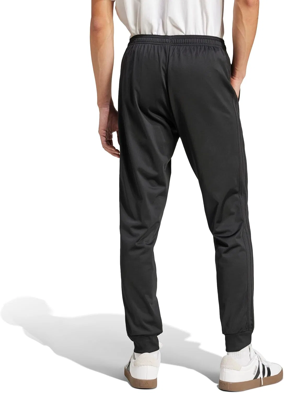 Мужские спортивные брюки adidas, tapered fit, черные — фото 2