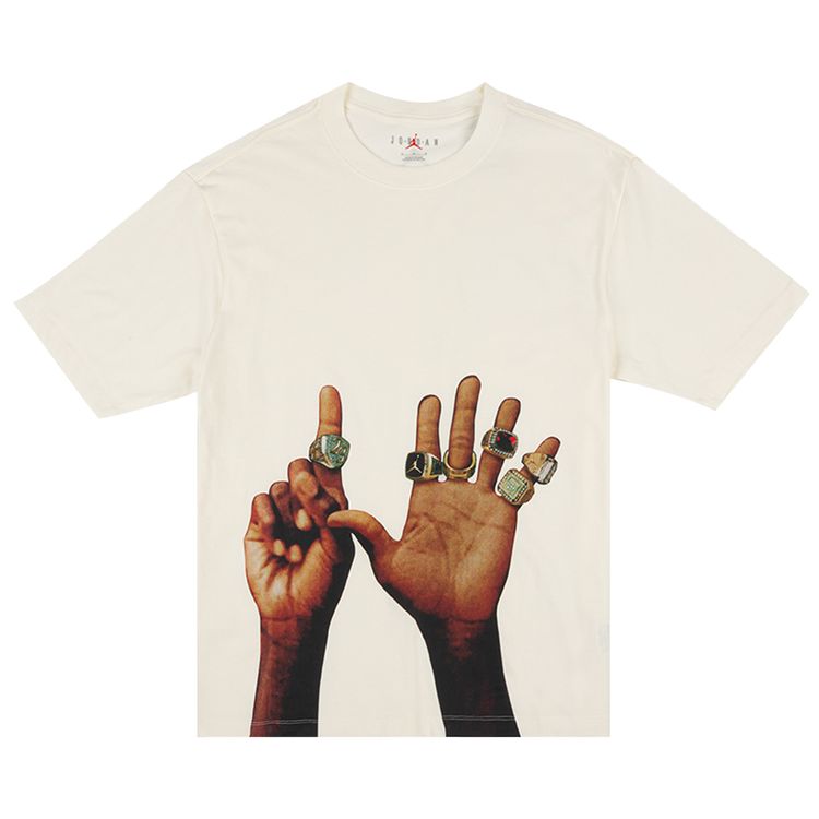 

Футболка Air Jordan Flight MVP Rings T-Shirt 'Sail/Black', белый