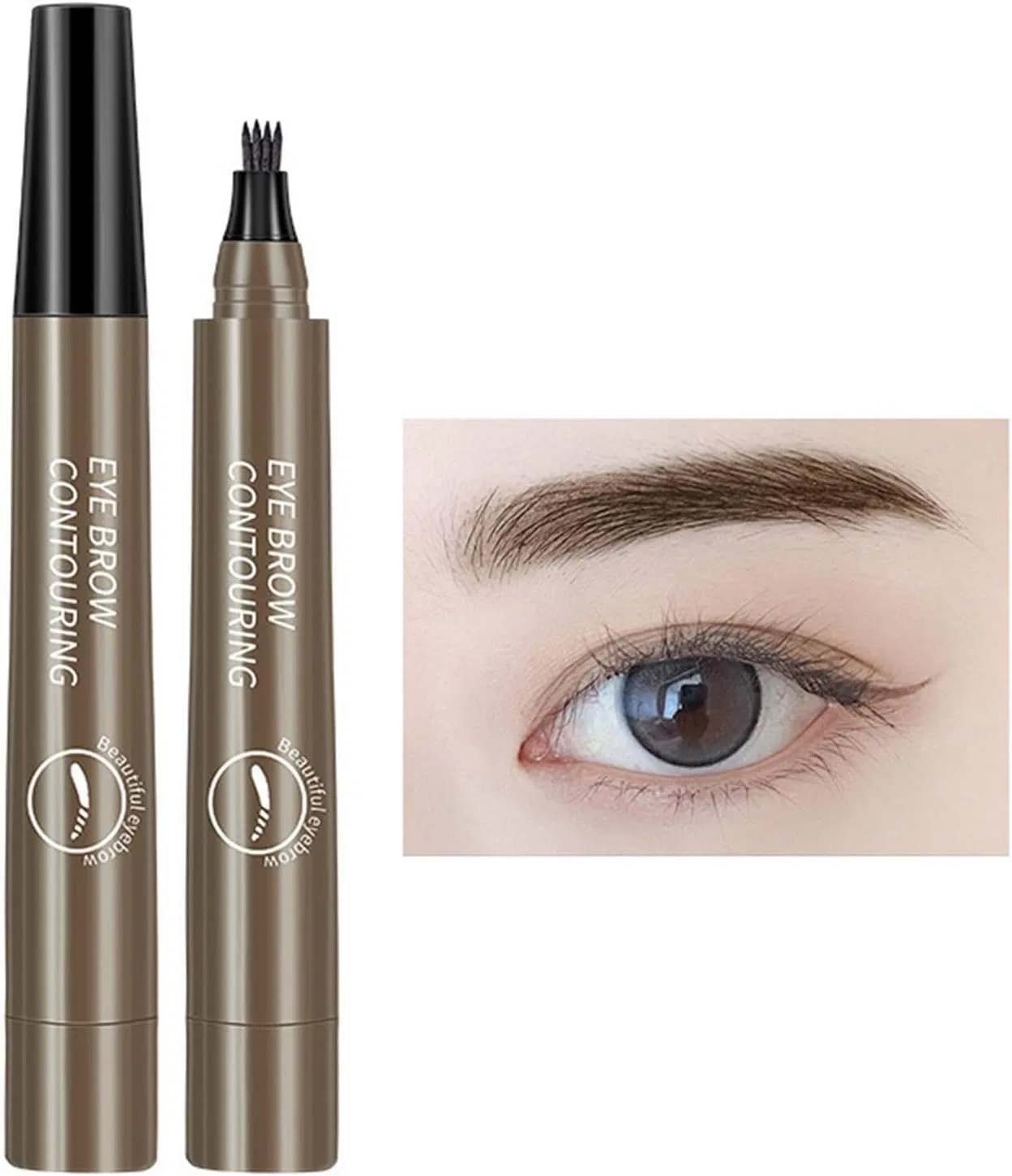 Краска для бровей Brow Ink с 4 наконечниками, бежевый, 1 шт — фото 3