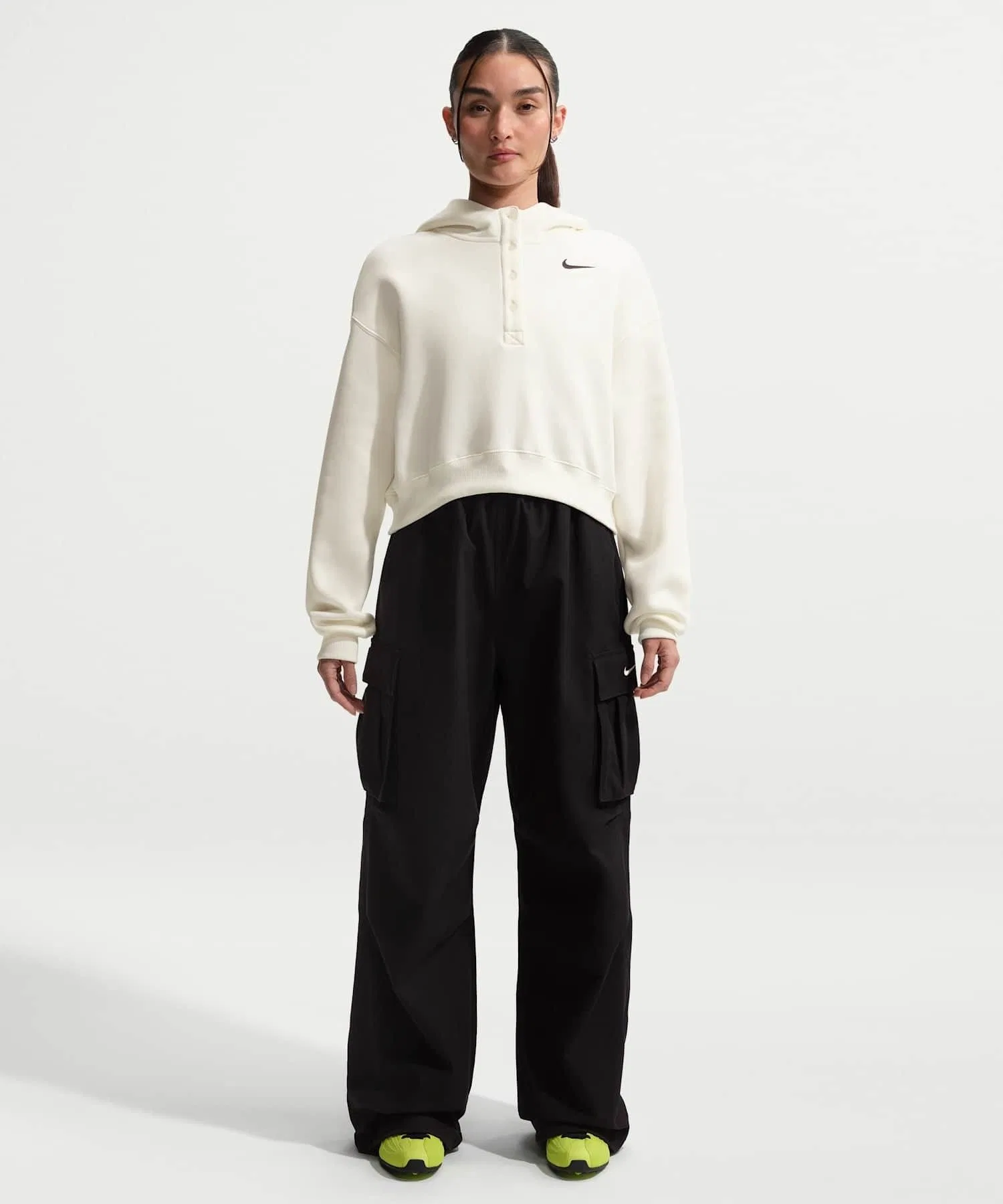 Женская укороченная толстовка Nike Phoenix Fleece Oversized IF0259-133 Sail