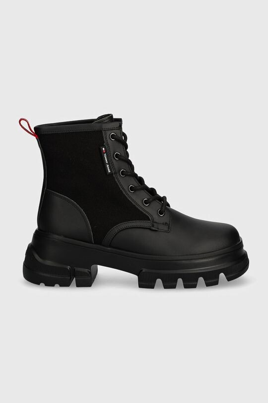 КОВРИК TJW CHUNKY LACE UP BOOT MIX MAT Tommy Jeans, черный — фото 2