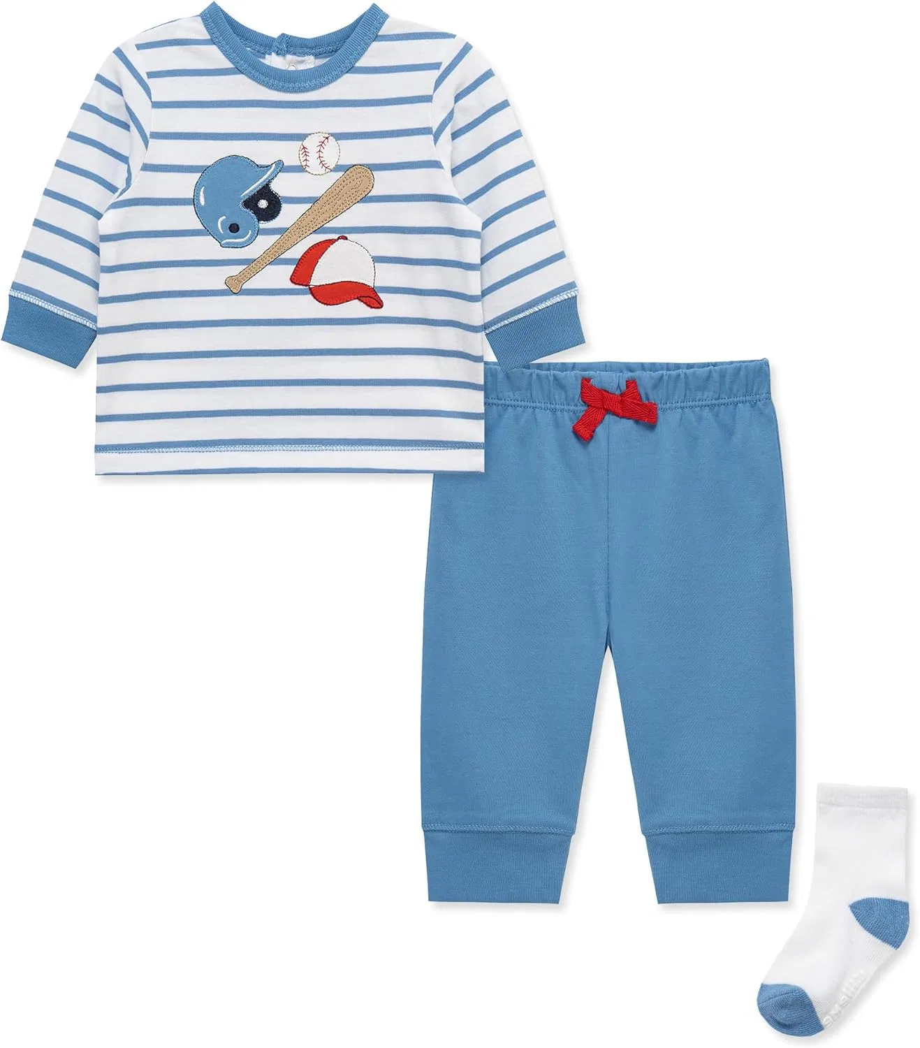 Детский спортивный костюм Little Me, 3 предмета, Silver Lake Blue/White