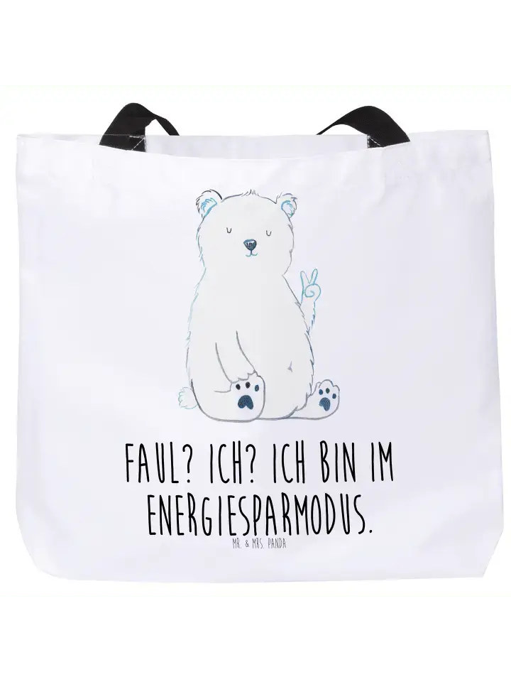 

Сумка-шоппер Mr & Mrs Panda Eisbär Faul, белый