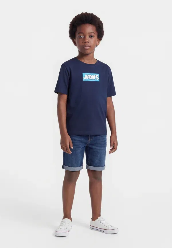 Футболка Name It Nkmmamut jaws box print t-shirt, темно-синий