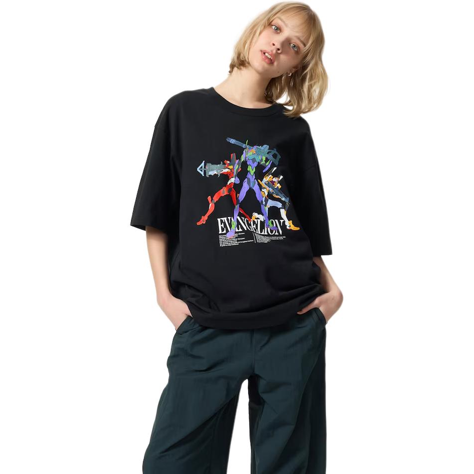 UNIQLO Футболка EVA Neon Genesis Evangelion Collaboration SS25 мужская black — фото 4