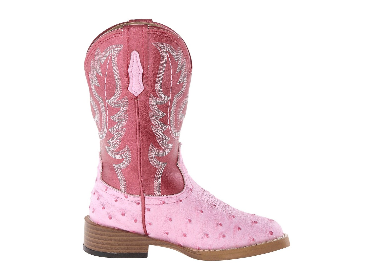 

Ботинки Roper Kids Square Toe Ostrich (Toddler/Little Kid), розовый/красный