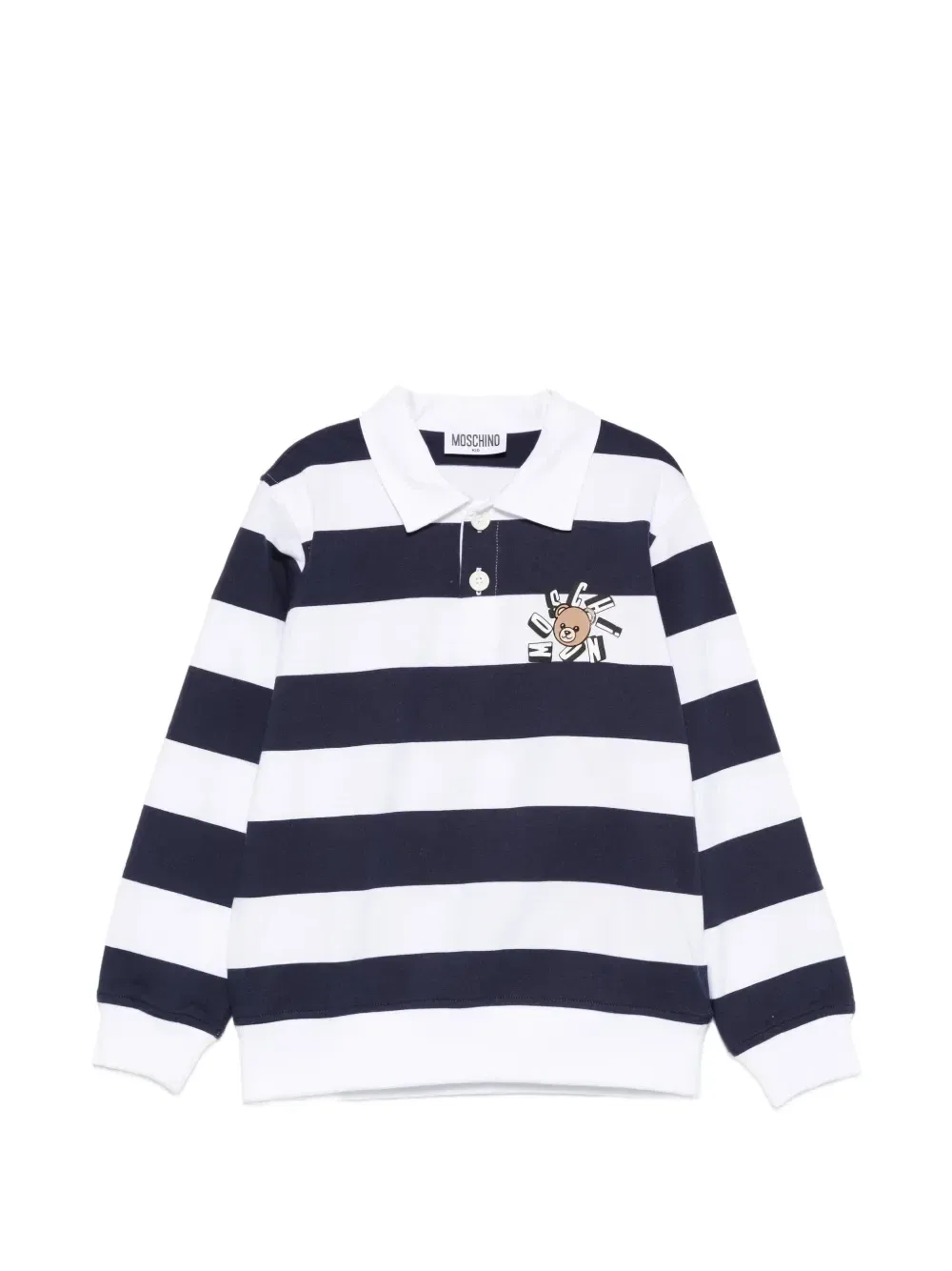 Лонгслив с графичным принтом Moschino Kids, белый
