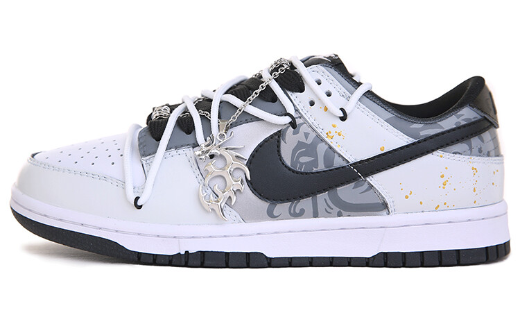 

Кроссовки Nike Dunk Skateboarding Shoes Men Low-top Black/grey/white, светло-серый