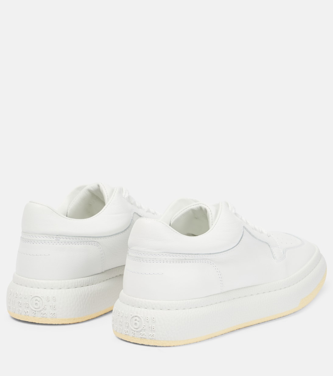Кроссовки x Salomon Cross Low из кожи MM6 Maison Margiela, Blanc — фото 3