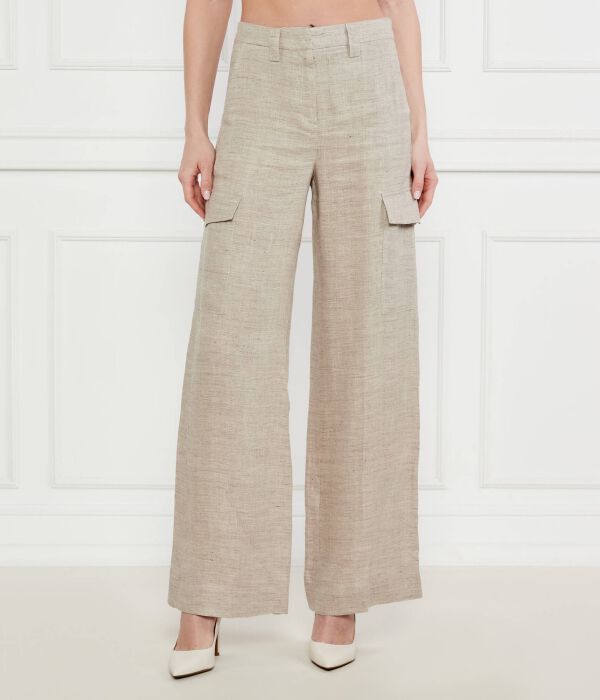 

Льняные брюки Гелада Flare fit Marella, желтый