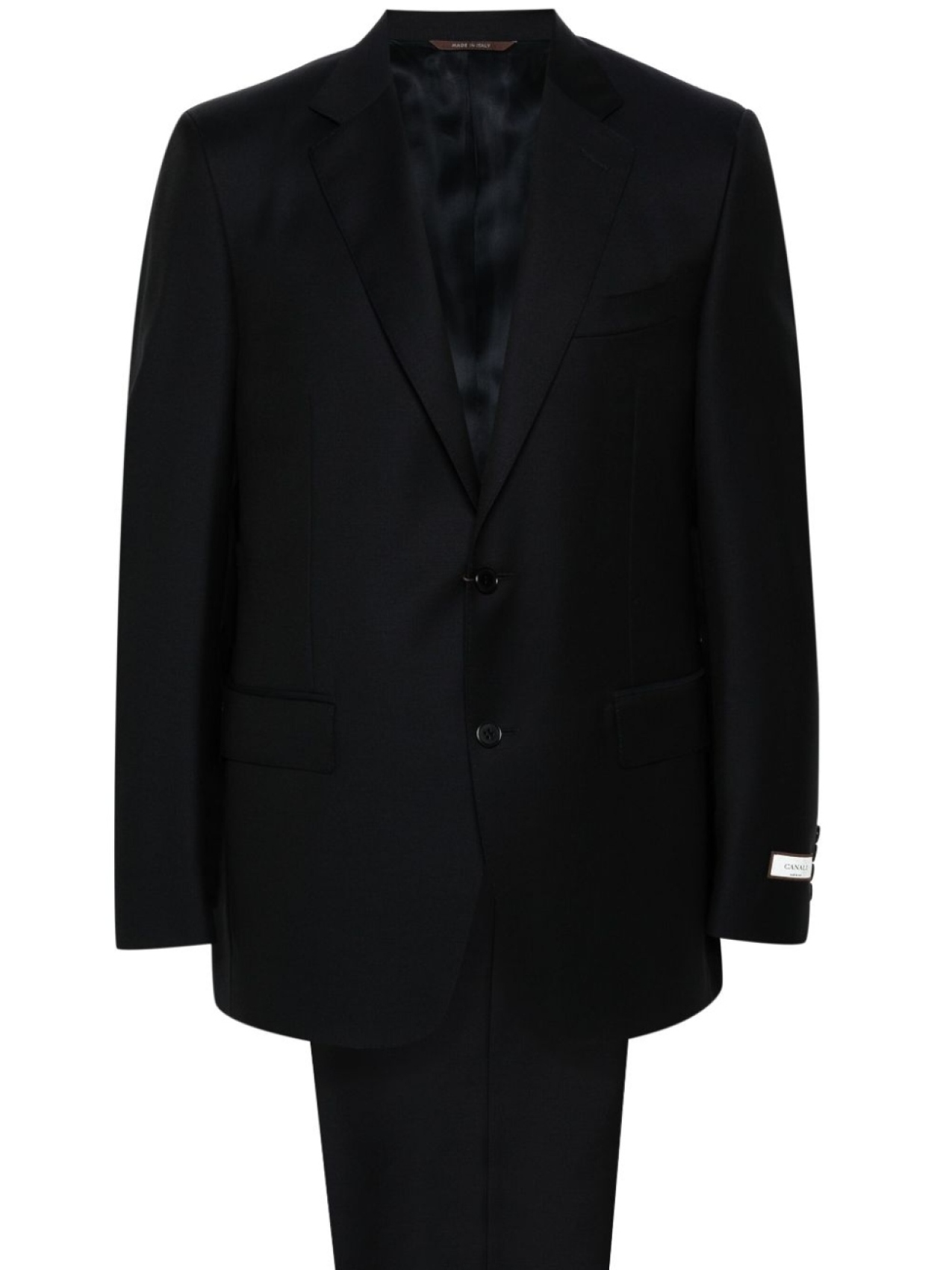 

Canali шерстяной костюм с однобортным пиджаком, синий