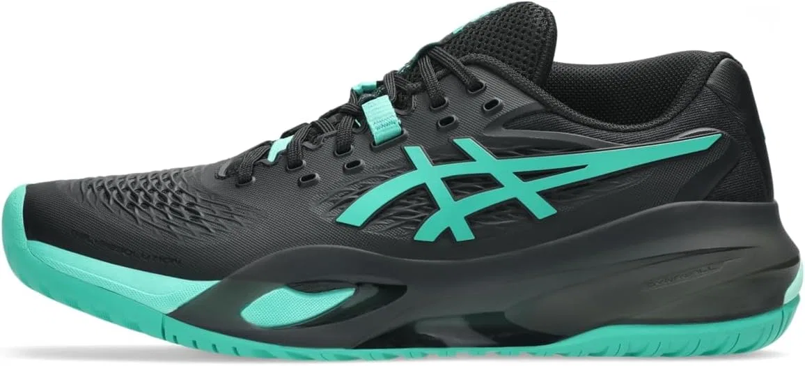 Кроссовки для тенниса ASICS Gel-Resolution X, Black/Aurora Green