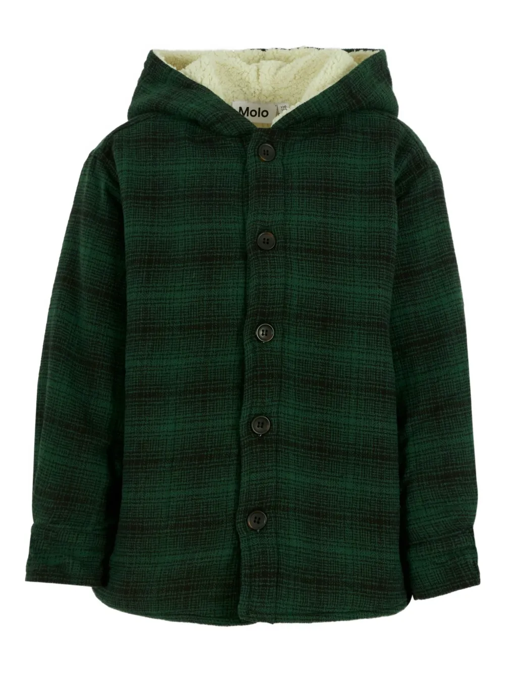

Рубашка Hooded checked shirt jacket Molo, зеленый