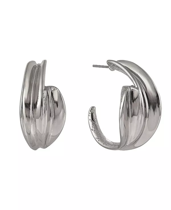 

Серьги-Кольца серебристого тона Laundry By Shelli Segal, silver