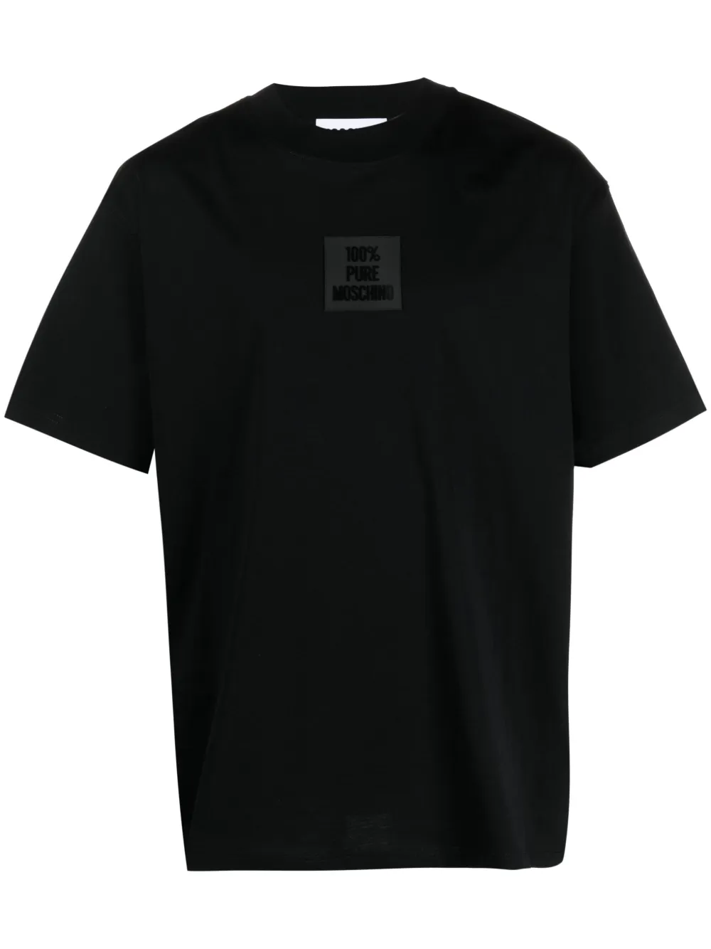 

Футболка с нашивкой-логотипом Moschino, черный