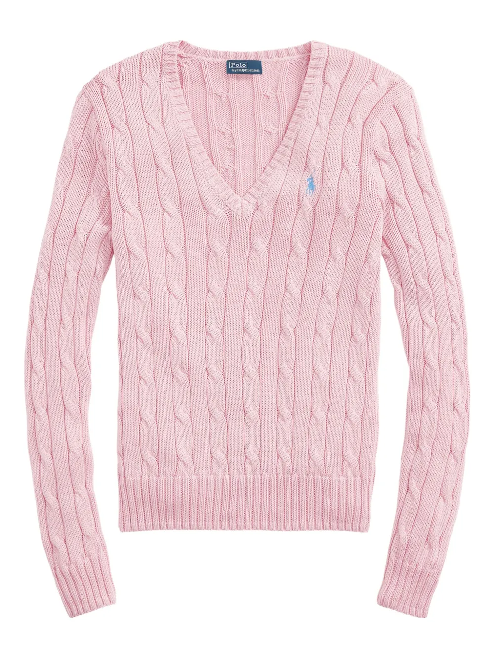 

Вязаный свитер с V-образным вырезом POLO RALPH LAUREN, розовый
