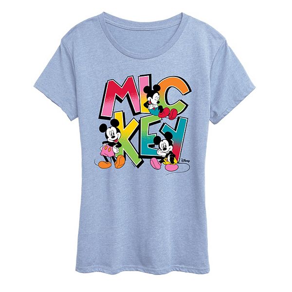 

Женская футболка с принтом Mickey Mouse Disney, Heather Chambray Blue, Синий, Женская футболка с принтом Mickey Mouse Disney, Heather Chambray Blue