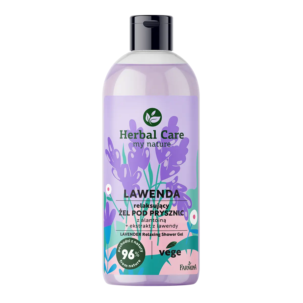 

Расслабляющий гель для душа с аллантоином Herbal Care Lawenda, 500 мл