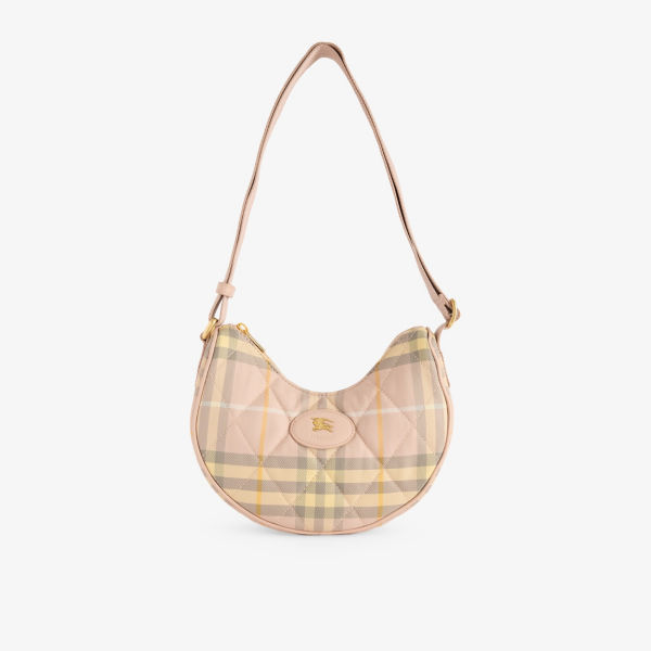 

Сумка кросс-боди с плетеным узором "подкова" Burberry, цвет teacup