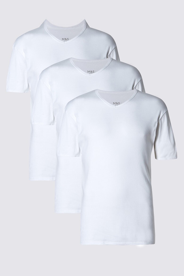 

Футболки со шпицем - 3 шт Marks & Spencer, белый