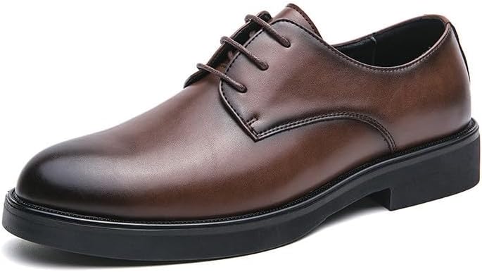 

Мужские классические дерби Santimon, кожаные туфли с шнуровкой для делового костюма, свадеб, повседневной носки, коричневые/черные