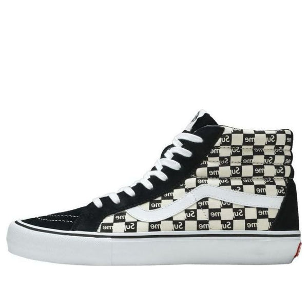 

Кроссовки supreme x sk8-hi pro 'checkered black' Vans, черный