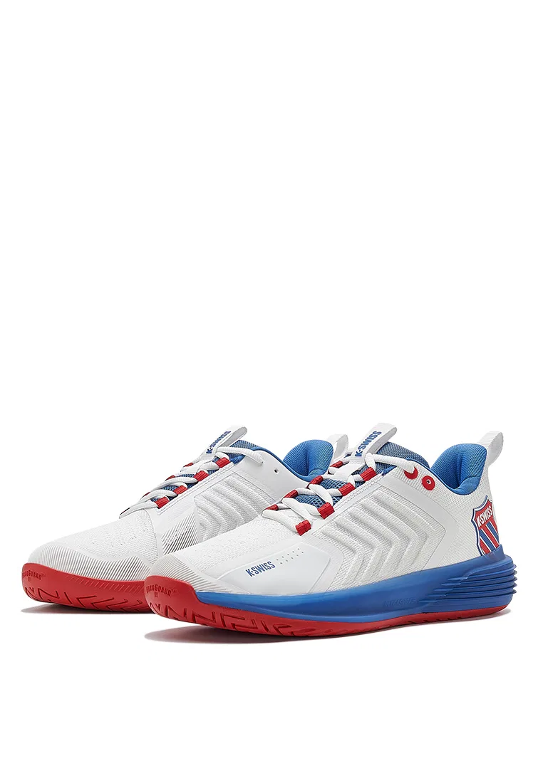 Кроссовки теннисные мужские Ultrashot 3, K-Swiss, белый/красный