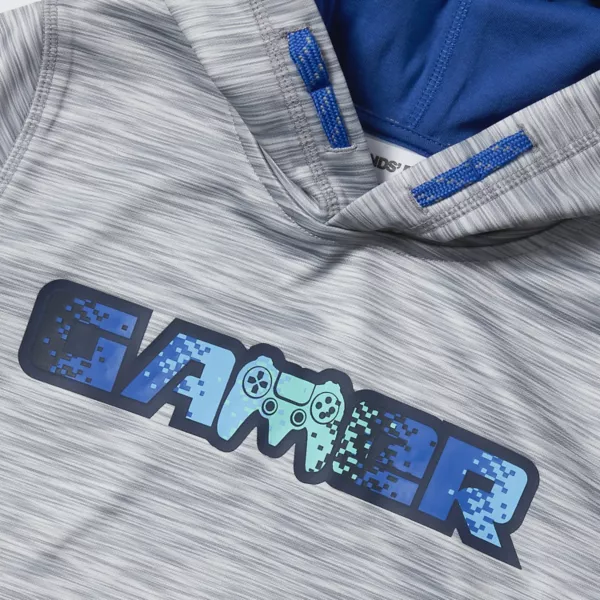 Толстовка Active Hoodie для мальчиков 6-16 лет, обычная и хаски расцветка Lands' End, цвет cocoon heather gamer — фото 3