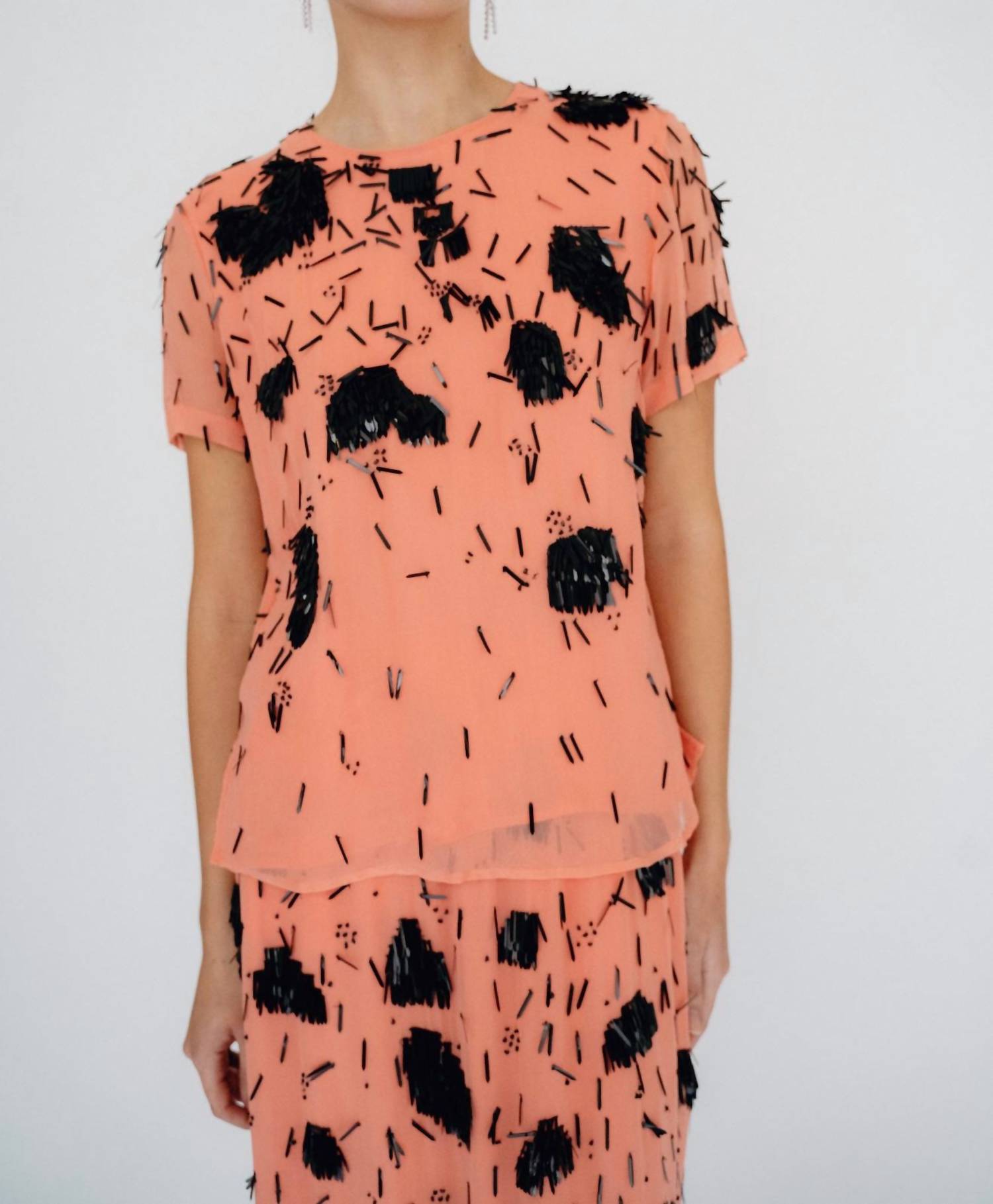 

Дельмара топ в кораллово-черном цвете RACHEL COMEY