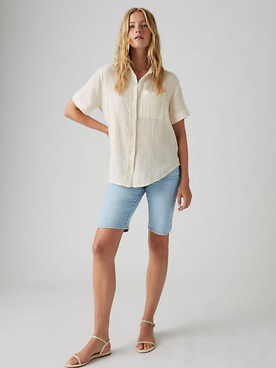 

Формирующие женские шорты-бермуды Levi's, цвет Double Duty Short - Light Wash