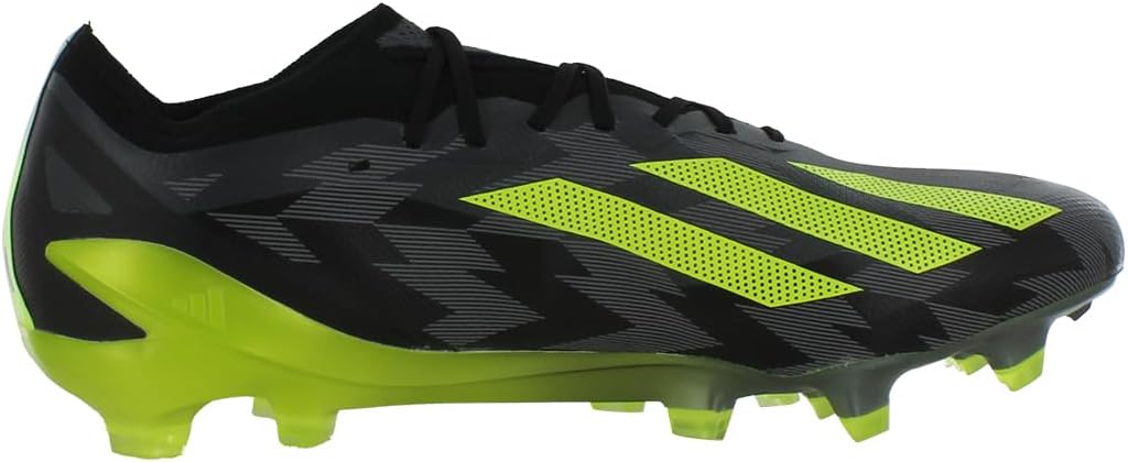 Кроссовки Adidas Unisex-Adult X Crazyfast League Firm Ground, черный/желтый/серый — фото 2