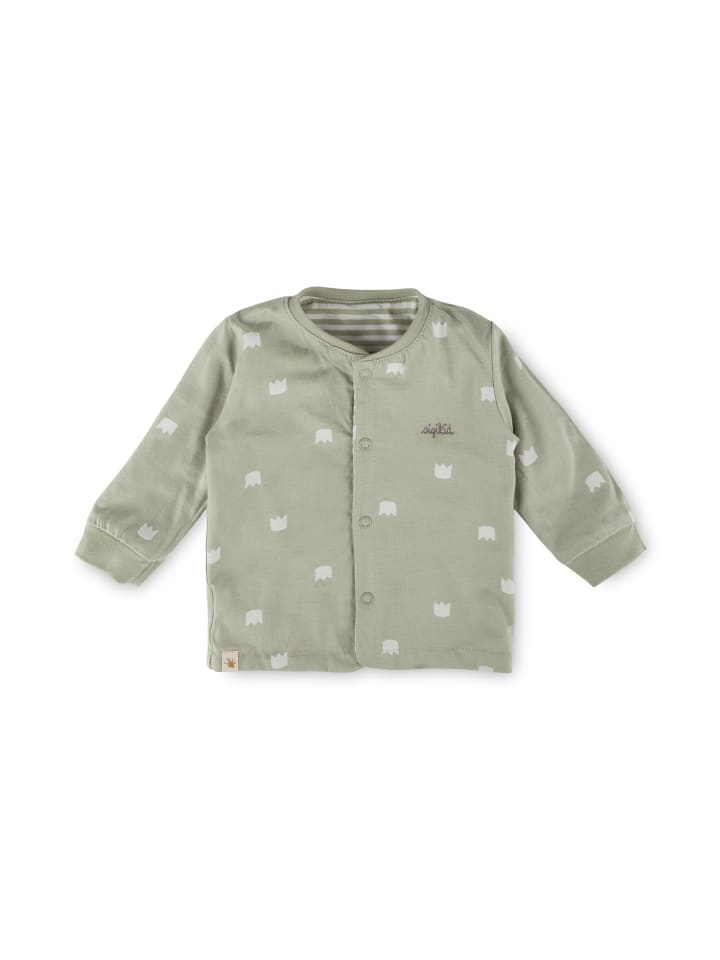 Sigikid Двусторонняя детская куртка Classic Baby зеленого цвета — фото 3