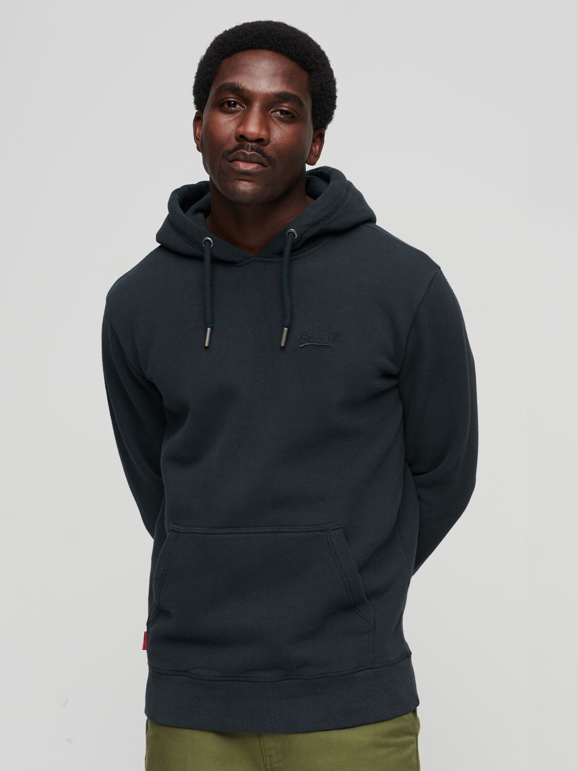 

Толстовка с логотипом Essential Superdry, затмение темно-синий