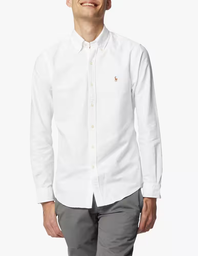 

Спортивная оксфордская рубашка с длинными рукавами Polo Ralph Lauren, белый