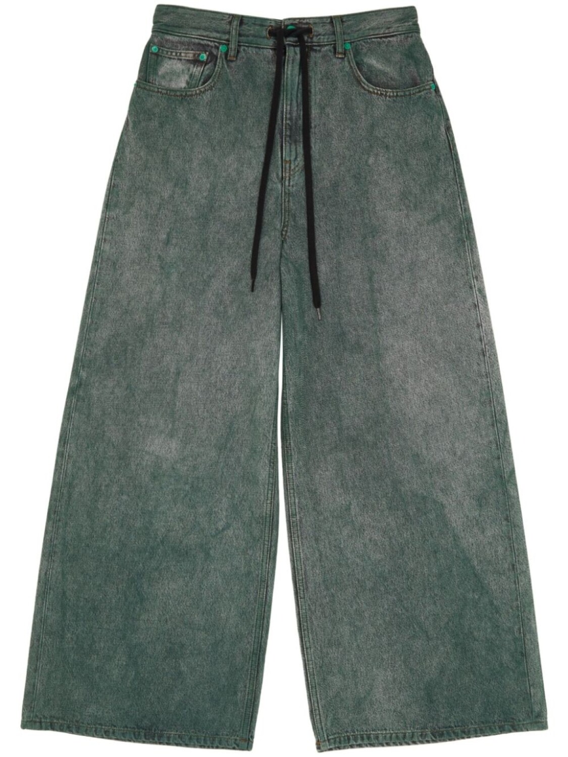 

Джинсы MM6 Maison Margiela с широкими штанинами, зеленый