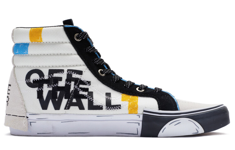 

SK8 Скейтбординговые кроссовки унисекс с высоким верхом белые/черные Vans, Черный, SK8 Скейтбординговые кроссовки унисекс с высоким верхом белые/черные Vans