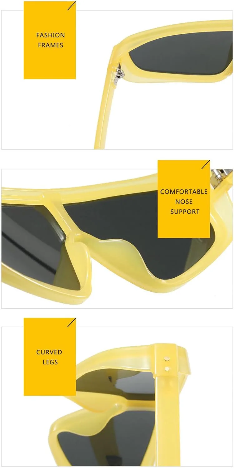 

Винтажные квадратные солнцезащитные очки в стиле панк для мужчин и женщин, модные цельные солнцезащитные очки для женщин, ретро-очки коричневого цвета mincl, Red