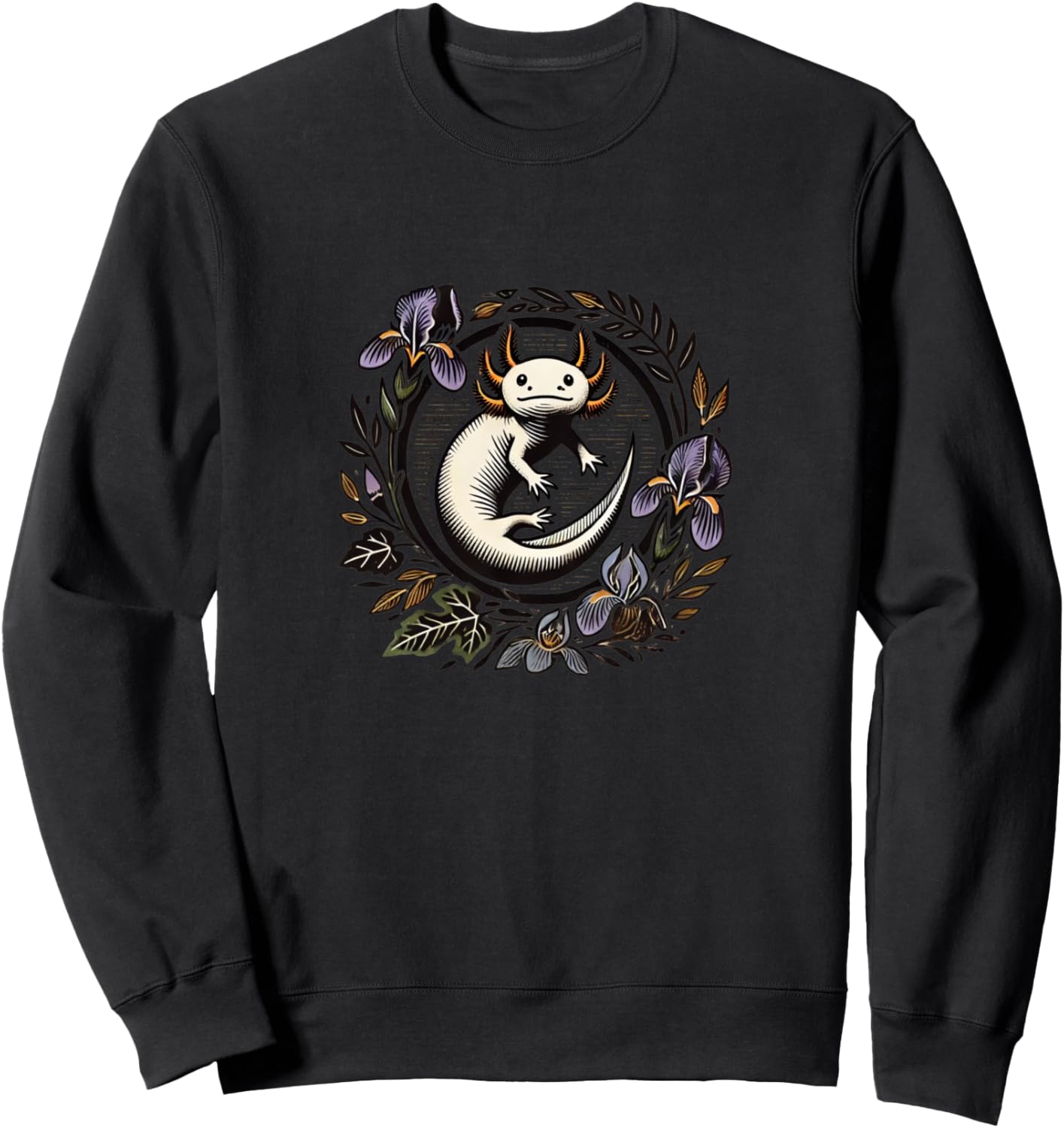 

Толстовка с изображением милых аксолотлей, черная Retro Axolotls Lover Snugg, Черный, Толстовка с изображением милых аксолотлей, черная Retro Axolotls Lover Snugg