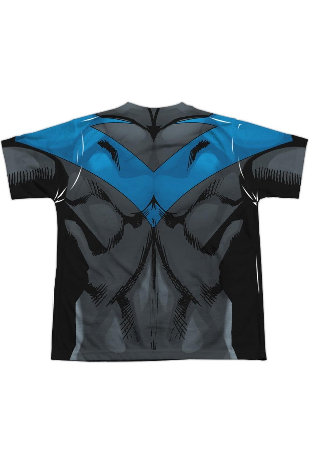 Футболка с коротким рукавом для детей с принтом спереди и сзади "Batman Nightwing" в синем цвете Gildan — фото 2