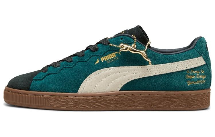 PUMA Suede удобная и универсальная, амортизирующая и износостойкая с глубоким вырезом белого цвета для мужчин и женщин, рождественского зеленого цвета., Malachite