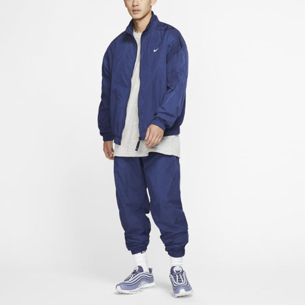 Куртка men's nrg track sports stand collar jacket blue Nike, синий — фото 2