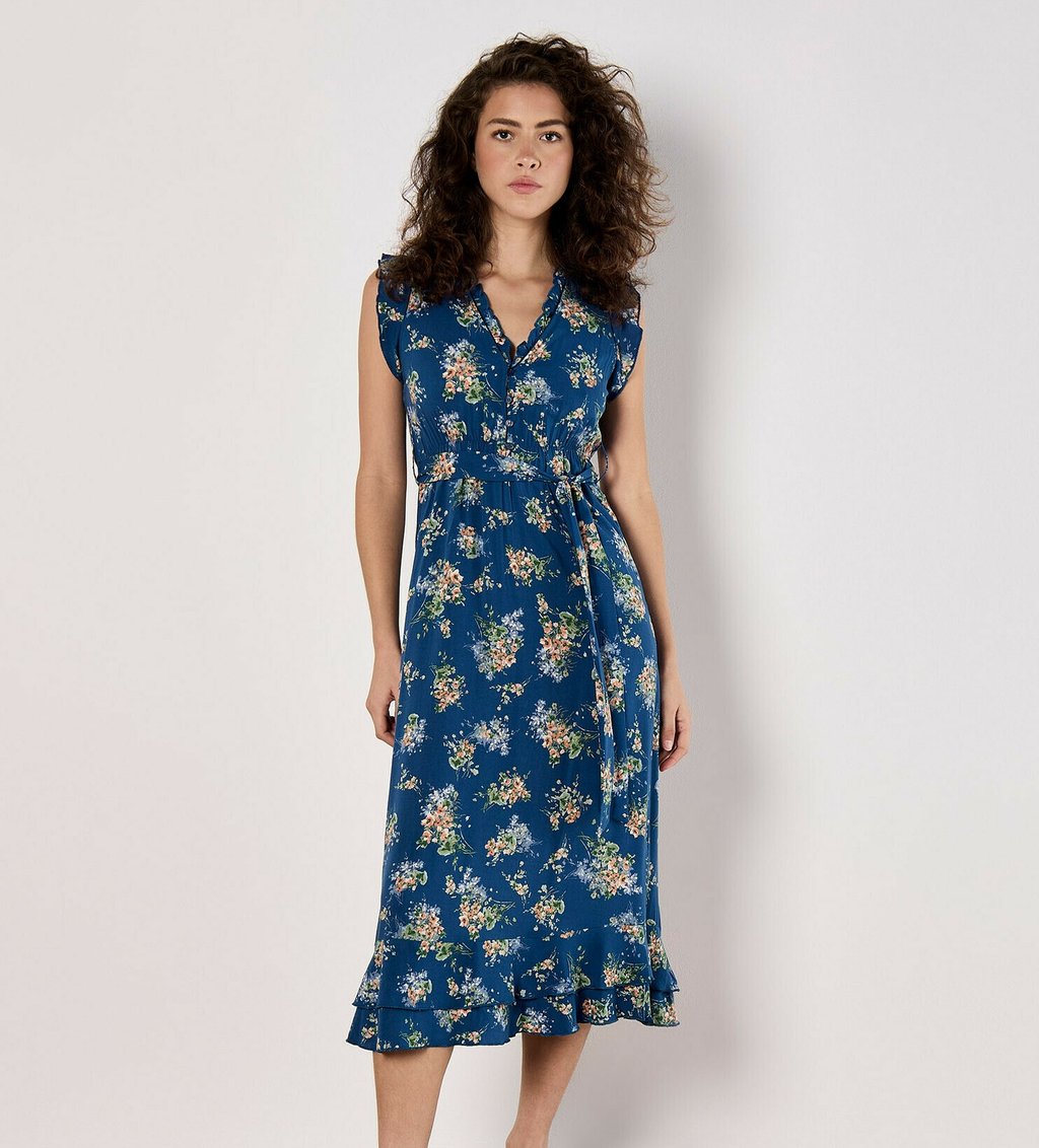 

Повседневное платье FLORAL DITSY MIDI Apricot, синий