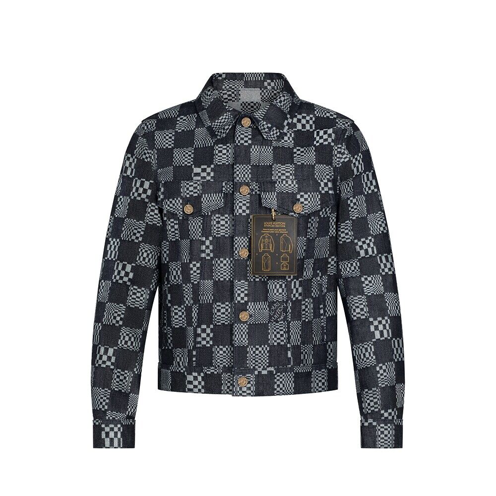 

Куртка из денима Distorted Damier Louis Vuitton, синий