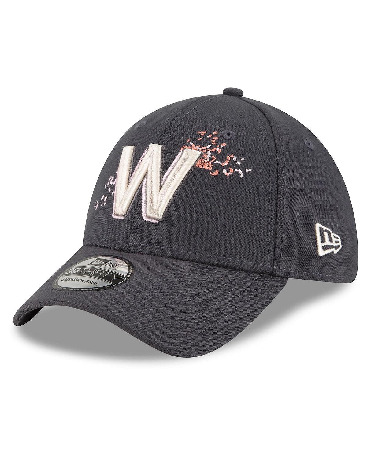 

Мужская графитовая кепка Washington Nationals 2022 City Connect 39THIRTY Flex Hat New Era