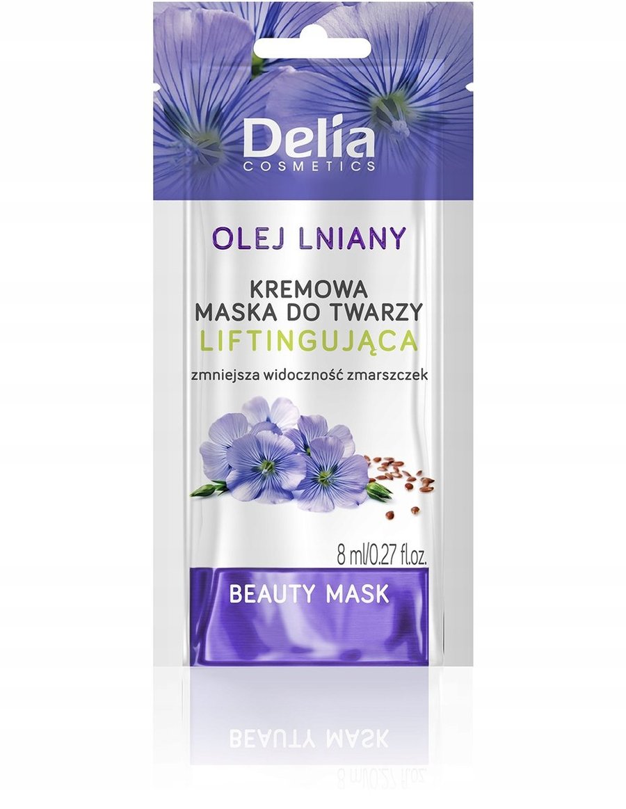 

DELIA Кремовая маска для лица с льняным маслом, 8 мл
