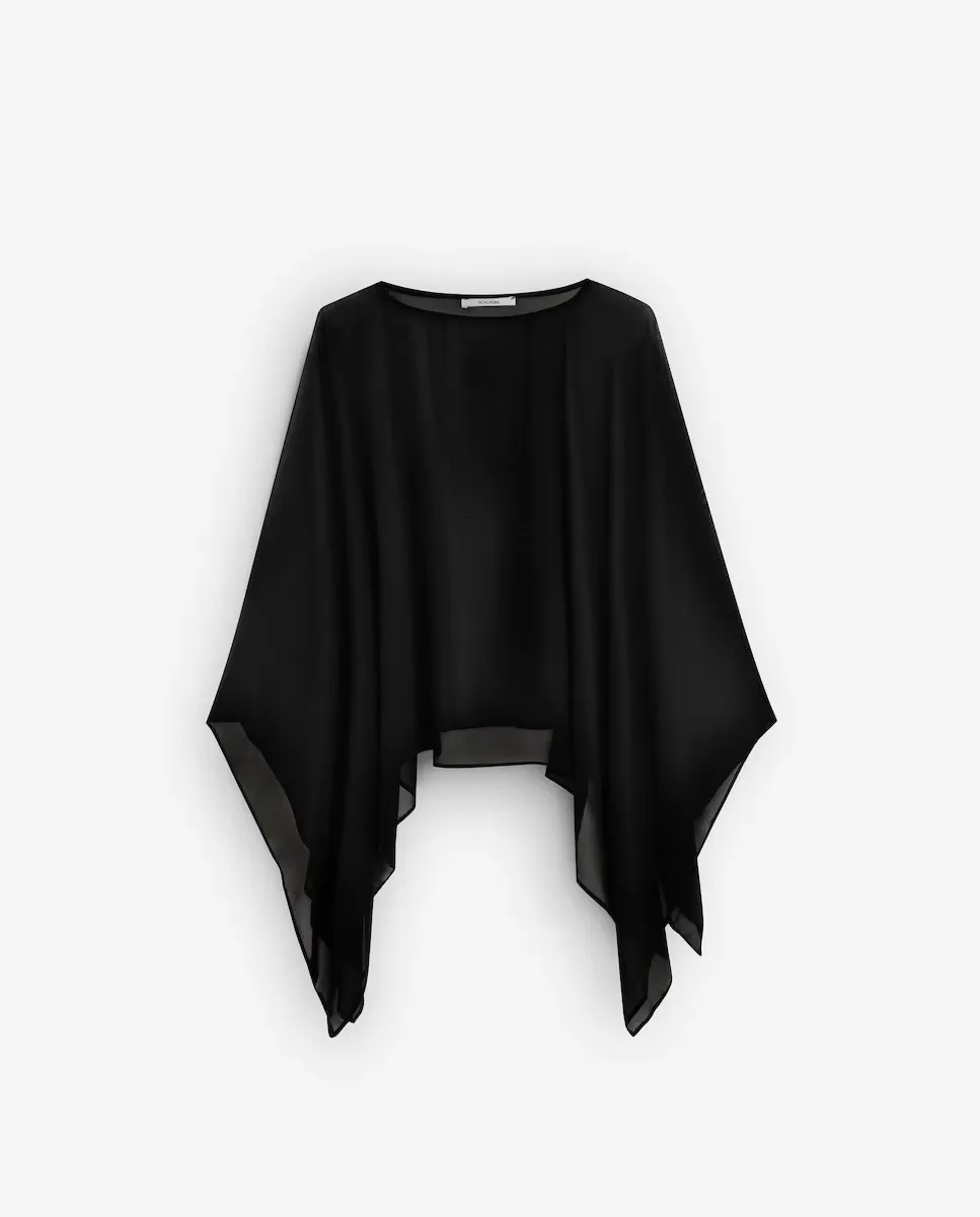 

Женская кофта с круглым вырезом и ажурным краем Scalpers, черный